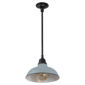 Jasper 12.25" Farmhouse Industrial Indoor/Outdoor Iron LED Pendant